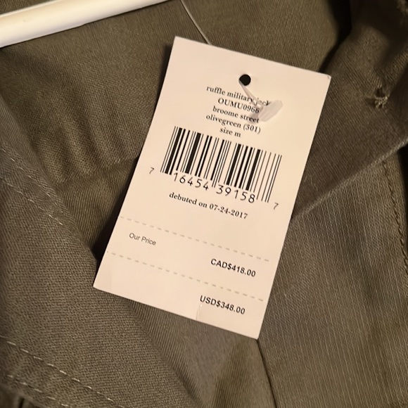 Kate Spade Ruffle Military Jacket - Picture 6 of 8